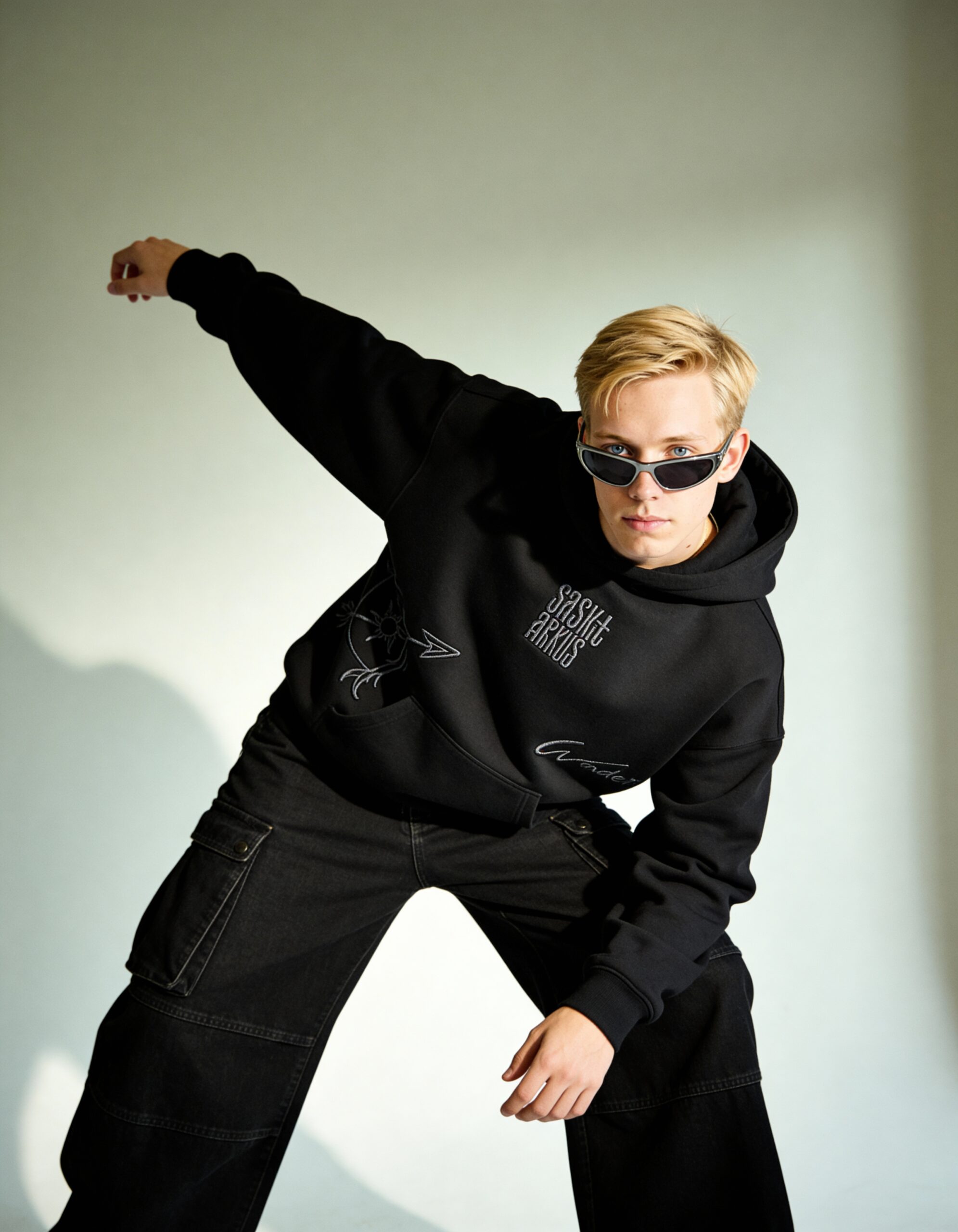 freepik__a-manin-a-gen-z-inspired-outfit-wearing-a-poly-cot__14691 Sagittarius Embroidery Hoodie For Men - Image 2