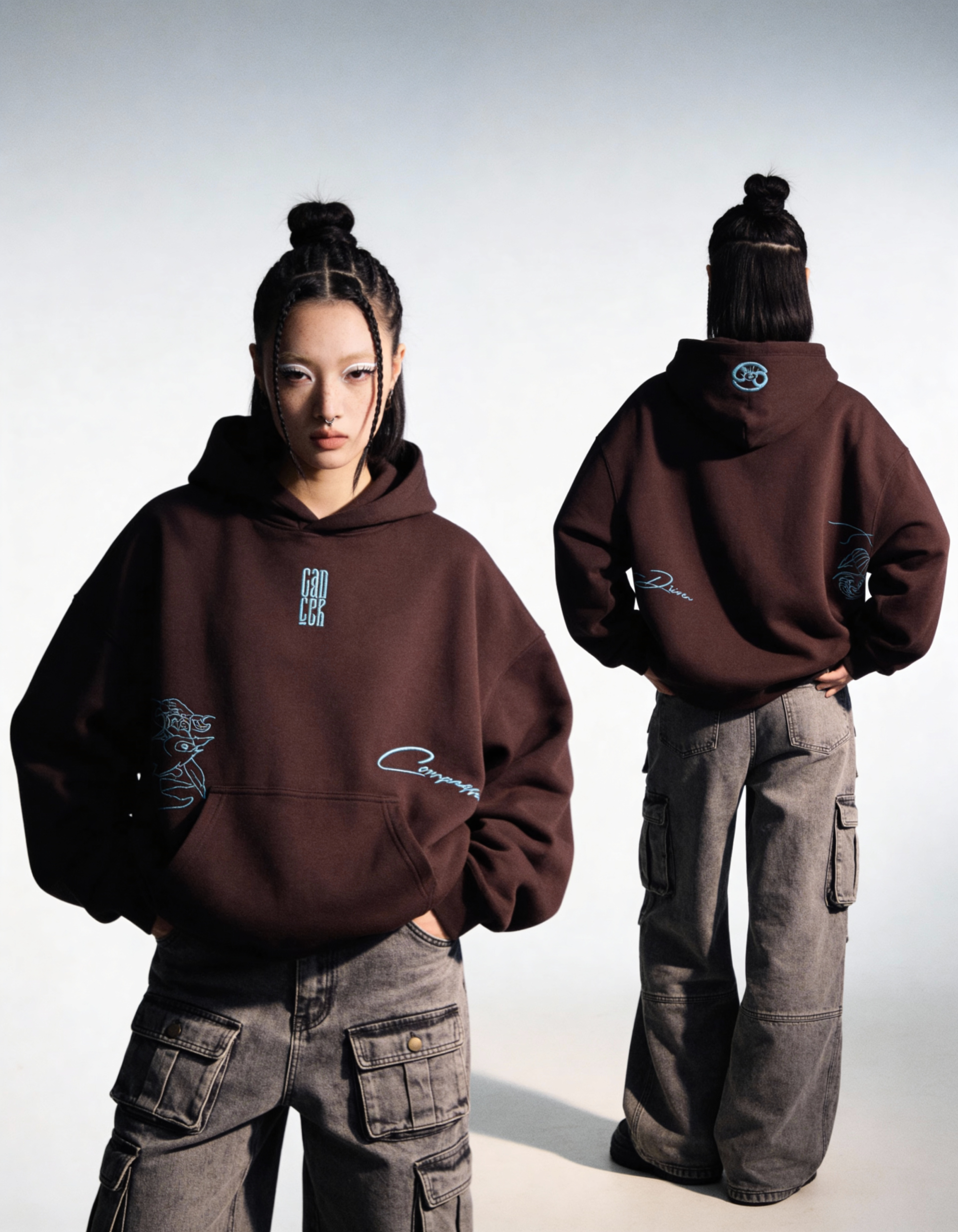 freepik__a-woman-with-a-mid-length-braided-bun-hairstyle-an__30442 Cancer Embroidery Hoodie For Women - Image 6