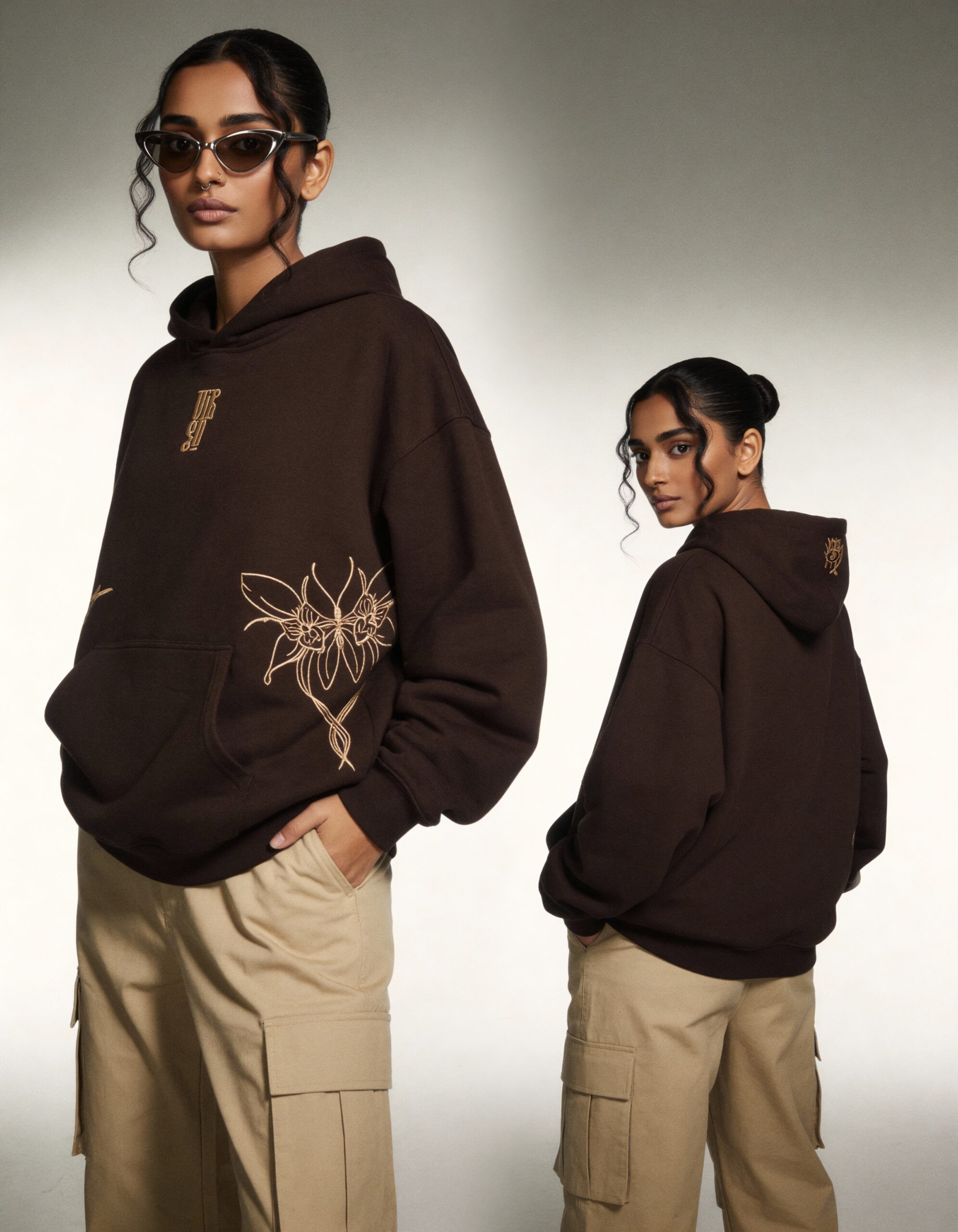 freepik__a-woman-with-a-sleek-bun-and-curly-strangs-of-hair__96015 Virgo Embroidery Hoodie For Women - Image 4