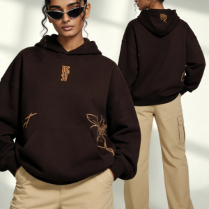 Home Virgo Embroidery Hoodie For Women