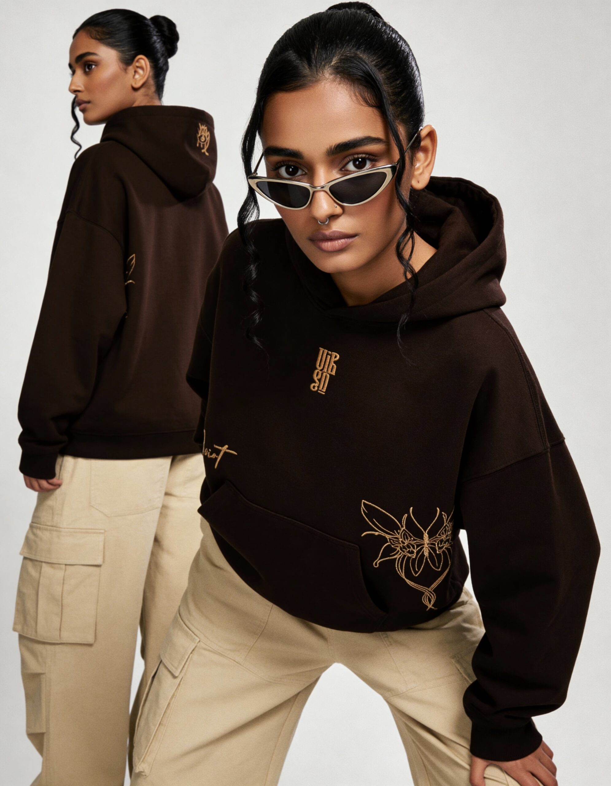 freepik__a-woman-with-a-sleek-bun-and-curly-strangs-of-hair__96017 Virgo Embroidery Hoodie For Women - Image 2