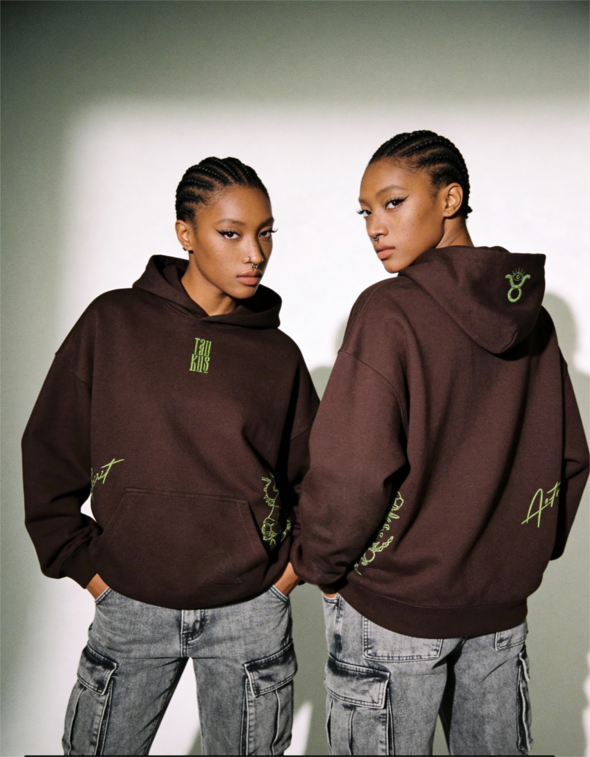 freepik__darkskinned-woman-with-a-short-braided-hair-and-we__98383 Taurus Embroidery Hoodie For Women - Image 6