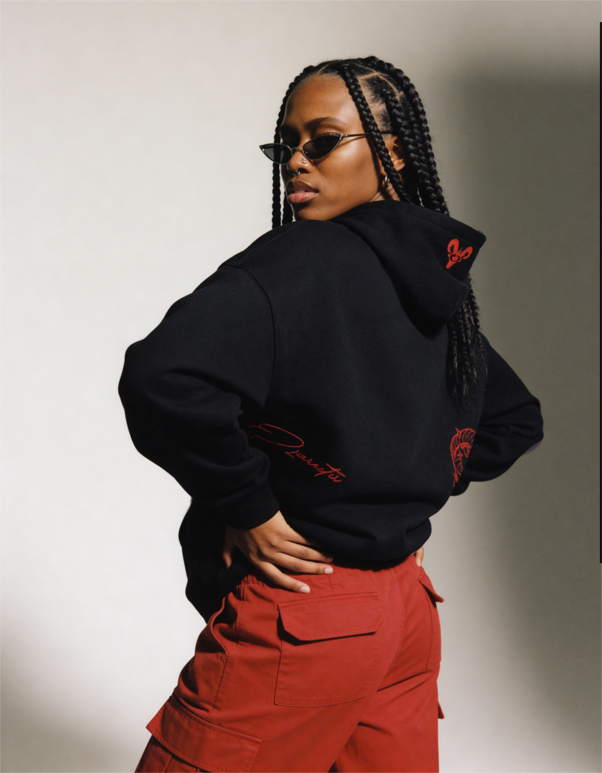 freepik__darkskinned-woman-with-long-braided-hair-and-weari__84476 Aries Embroidery Hoodie For Women - Image 8