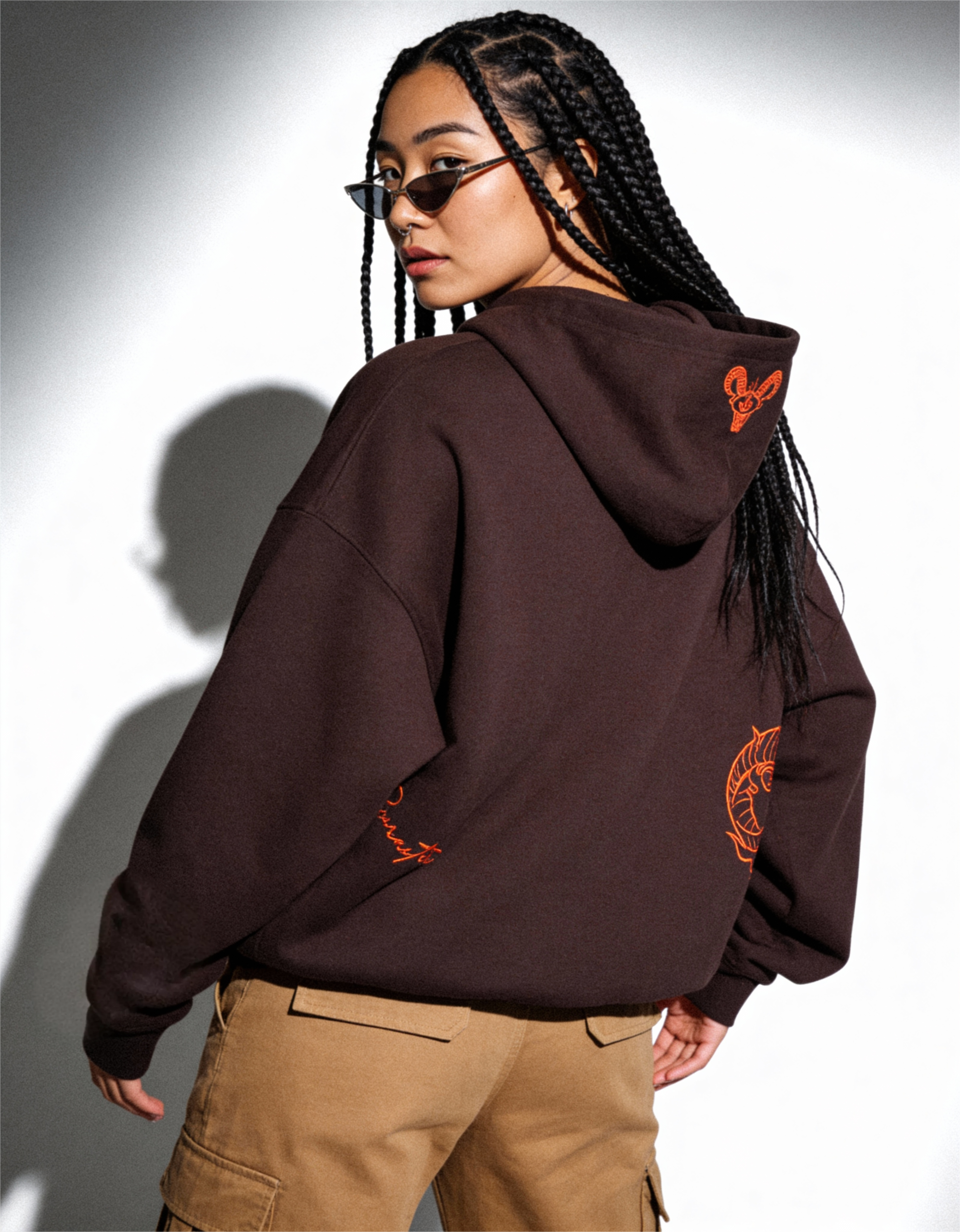 freepik__darkskinned-woman-with-long-braided-hair-and-weari__84481 Aries Embroidery Hoodie For Women - Image 5