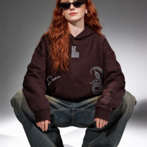 Gemini Embroidery Hoodie For Women