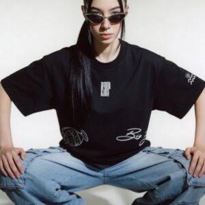 aquarius embroidery t shirt for women