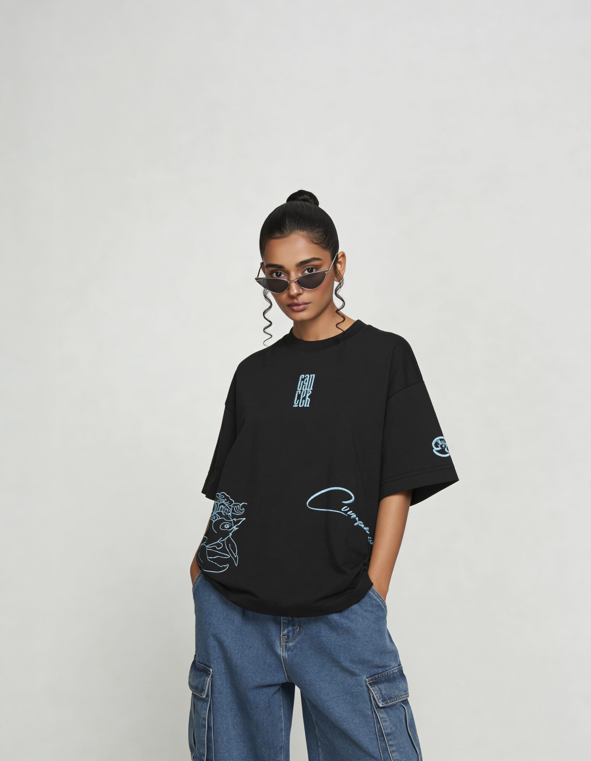 cancer embroidery t shirt for women cancer embroidery t shirt for women