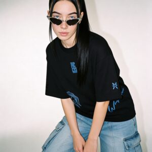 Pisces embroidery t shirt for women