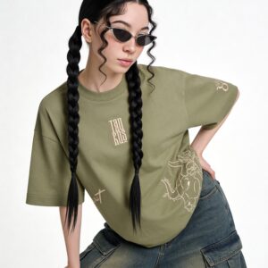 taurus embroidery t shirt for women