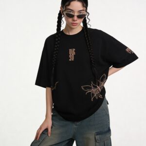 Home Virgo embroidery t shirt for women