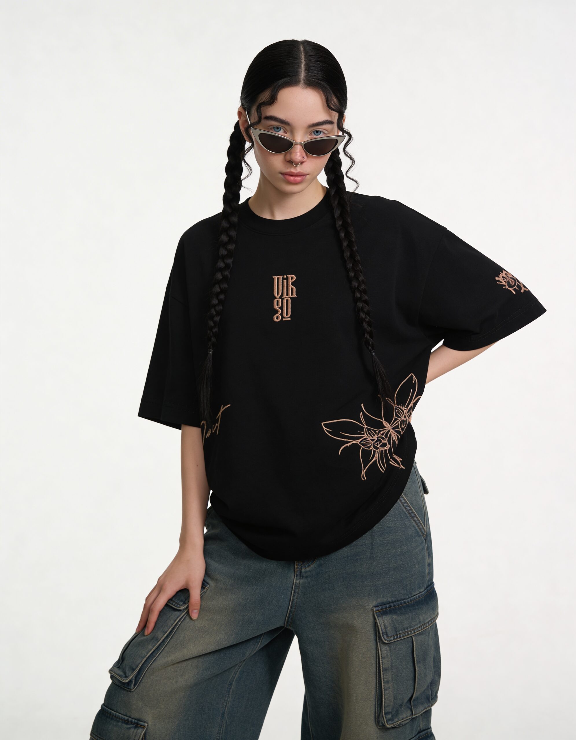 Virgo embroidery t shirt for women (copy) Virgo embroidery t shirt for women