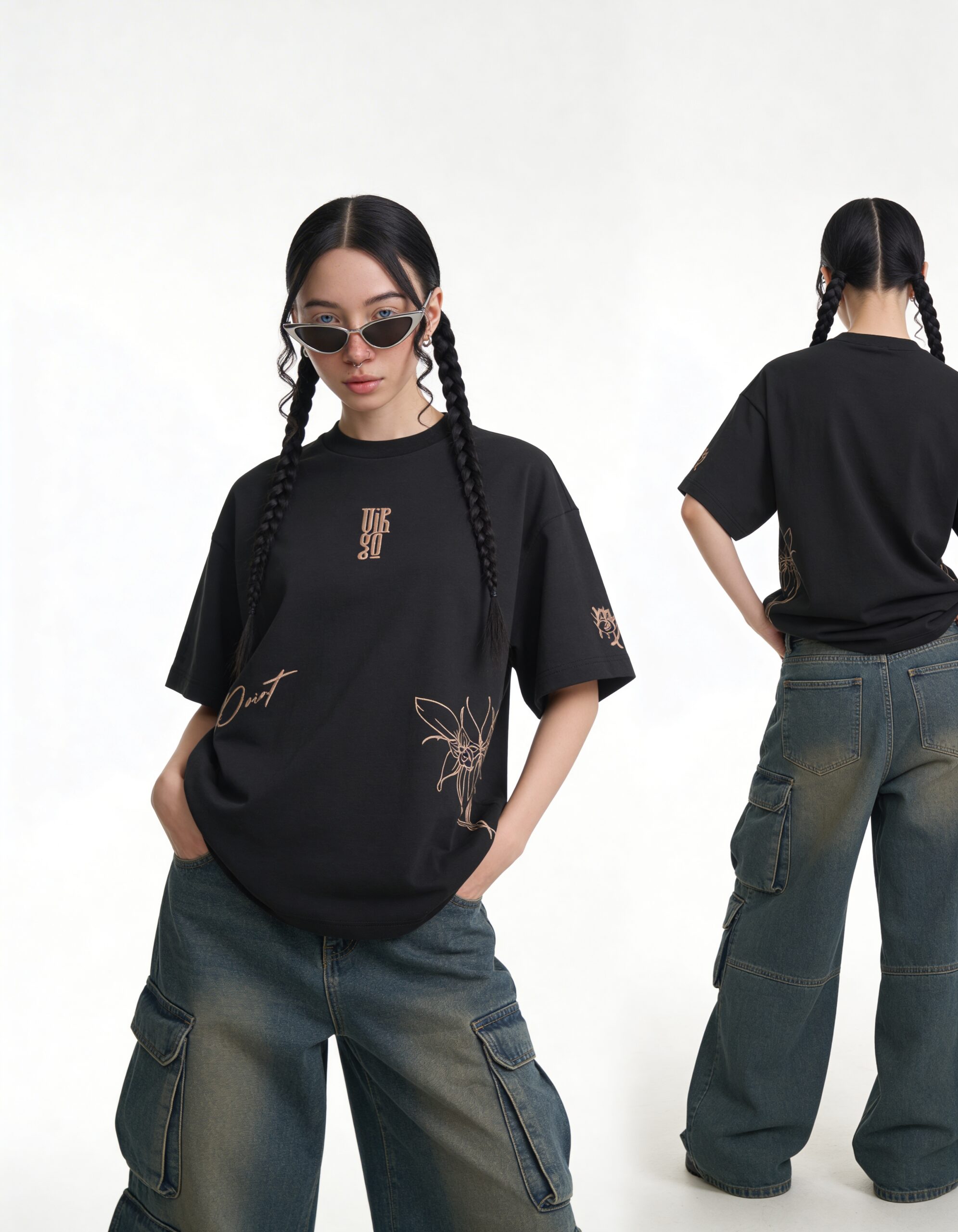 virgo embroidery t shirt for women virgo embroidery t shirt for women