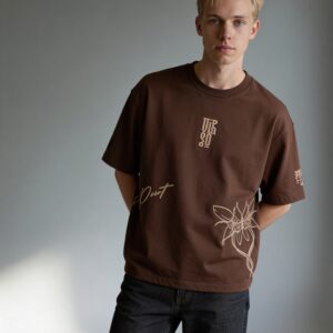 Home virgo embroidery t shirt for men