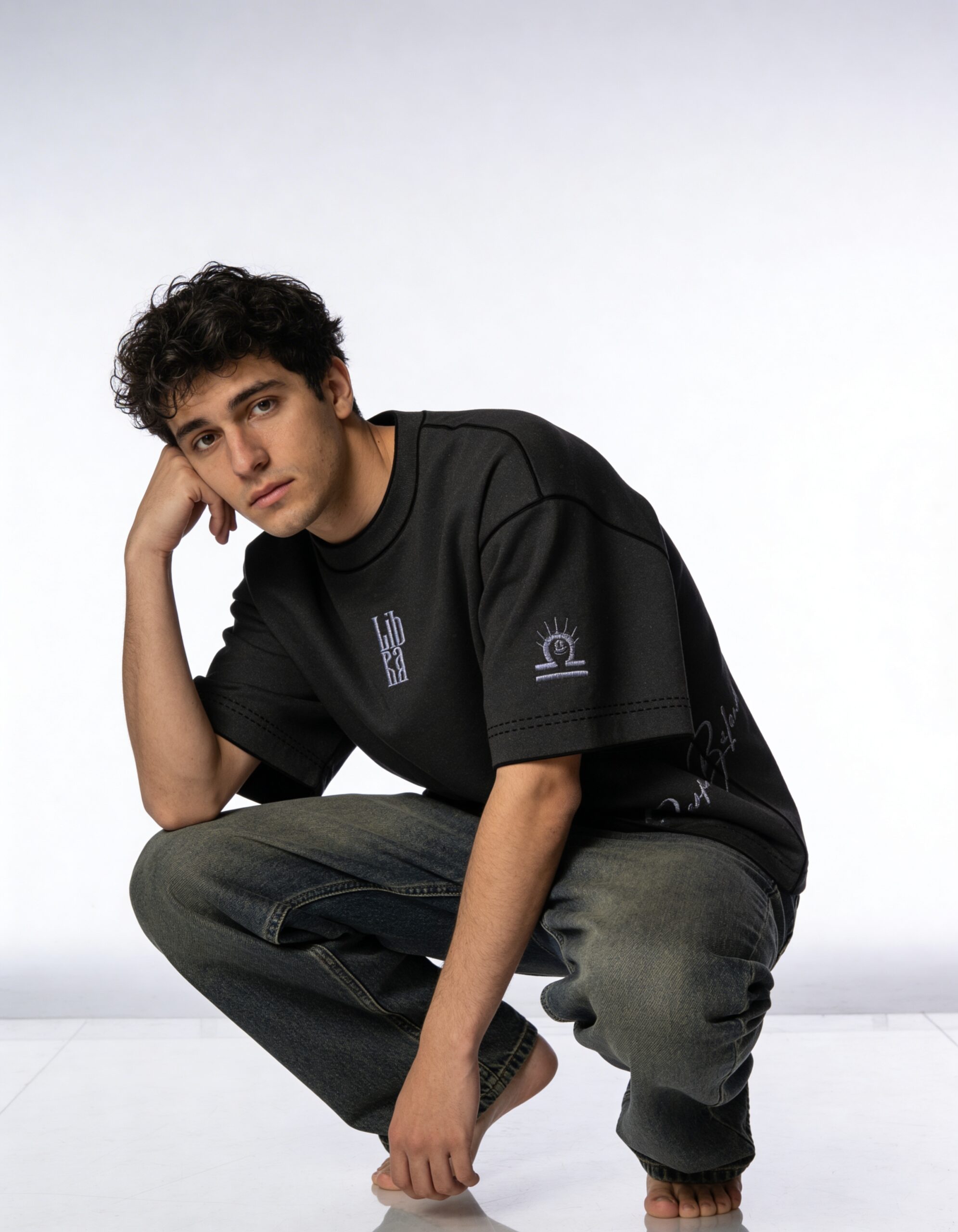 libra embroidery t shirt for men (copy) libra embroidery t shirt for men (copy)