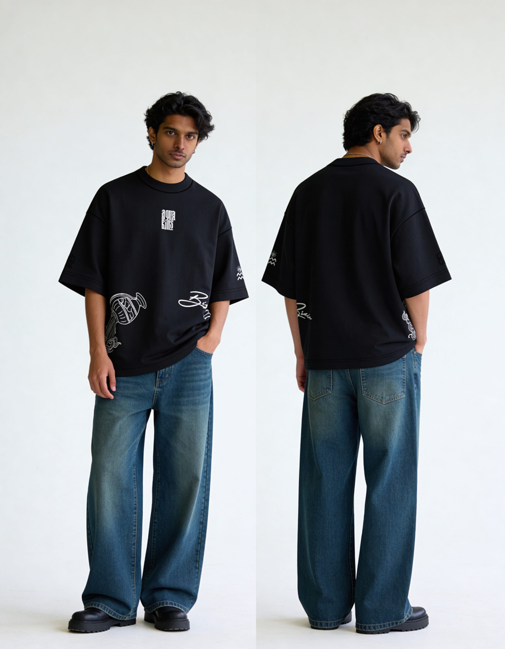 aquarius embroidery t shirt for men aquarius embroidery t shirt for men