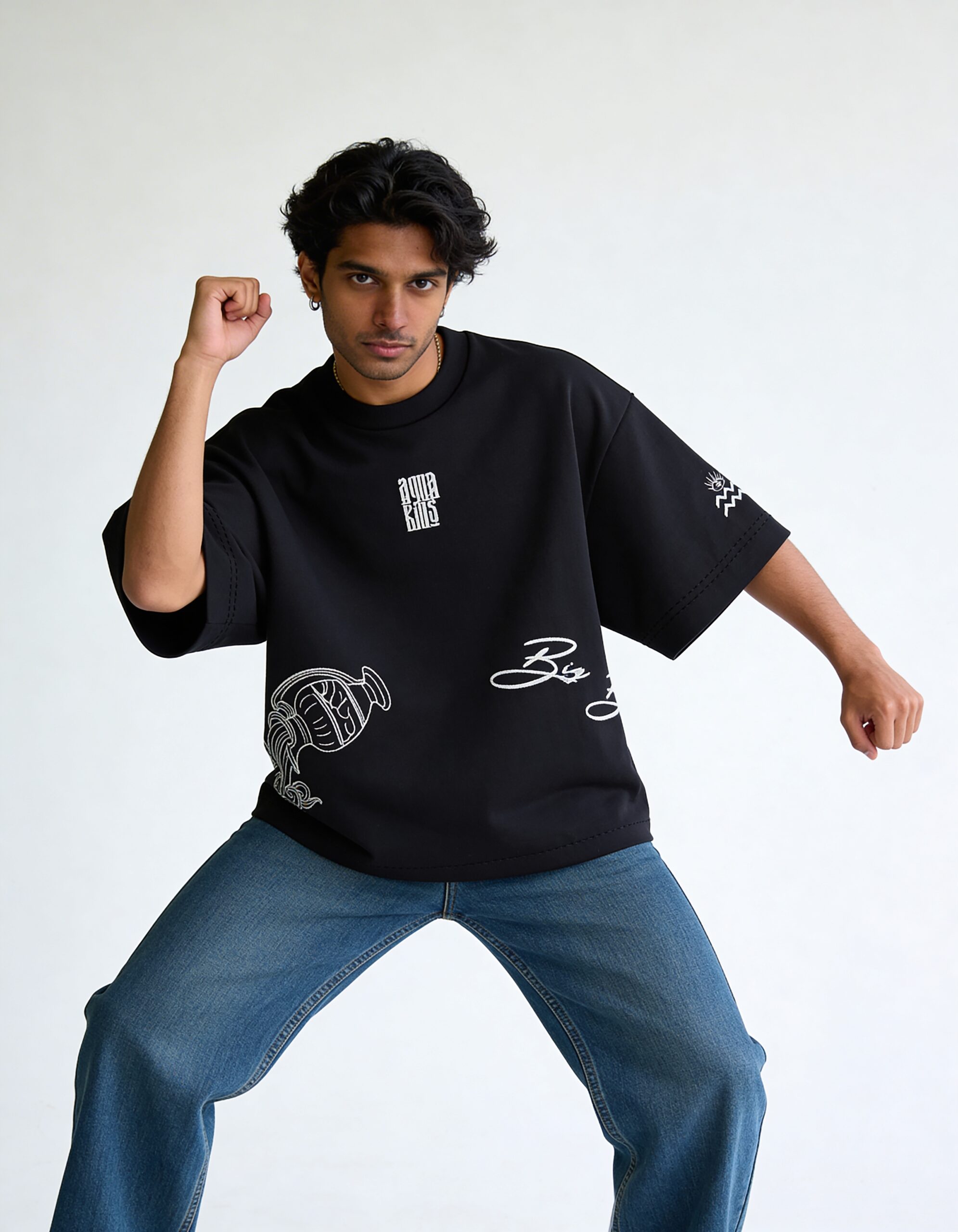 Aquarius embroidery t shirt for men (copy) Aquarius embroidery t shirt for men (copy)