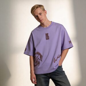 pisces embroidery t shirt for men