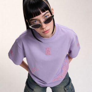 scorpio embroidery t shirt for women